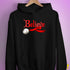 Believe Jingle Bell  Hoodie - Black